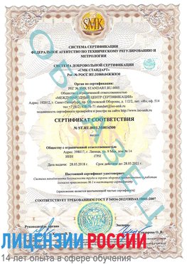 Образец сертификата соответствия Выселки Сертификат OHSAS 18001